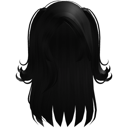 ۶ৎ | half up pigtails flipped black hair