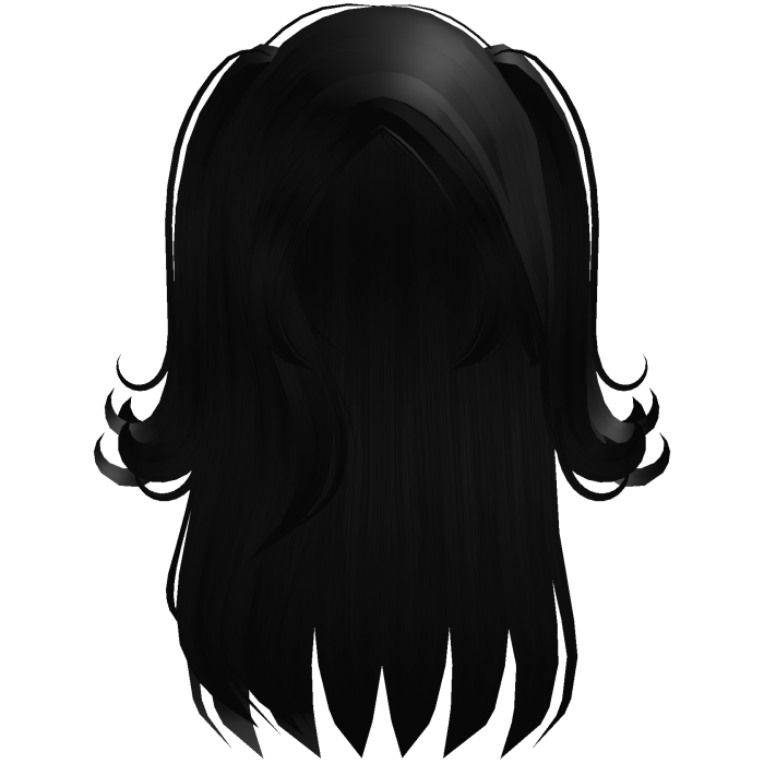 ۶ৎ | half up pigtails flipped black hair