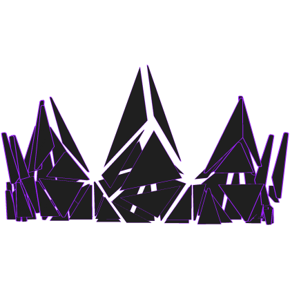 Glowing Shattered Crown Black Purple Roblox item