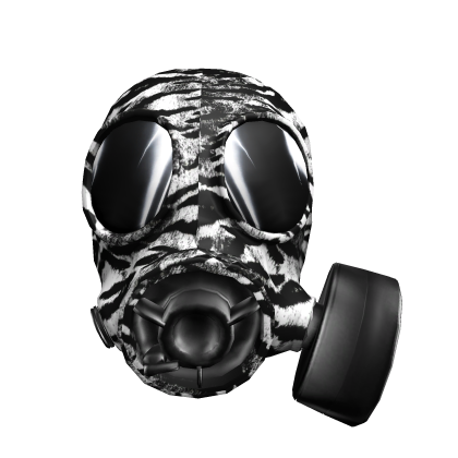 Single Canister Army Gas Mask, Zebra Niche 15.