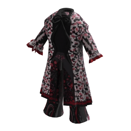 Crimson Noir Modest Coat Dress [PBR]