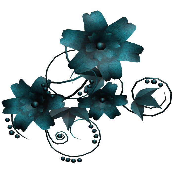 Turquoise Blue Flower Aura 
