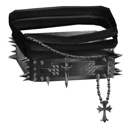 Black Left Shoulder Scarf Wrap Armor