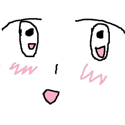 Blushing Kawaii Anime Face (original) Roblox decal