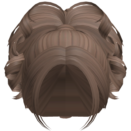 Brown Flowy Preppy Baddie Curly Ponytail Hair Roblox item