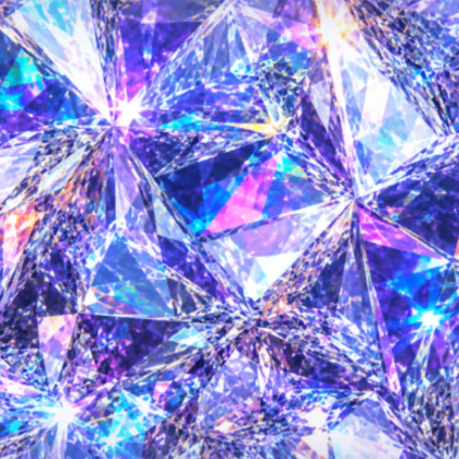 Limited Holographic Rainbow Diamond Gem Background