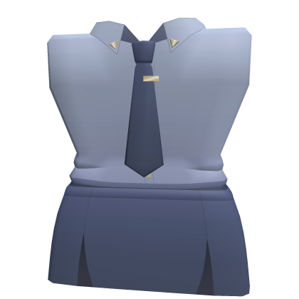 Kanna Cyan Dress Shirt w/ Skirt & Tie Roblox item