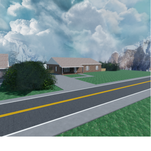 Suburban House Two With Ceiling Fans