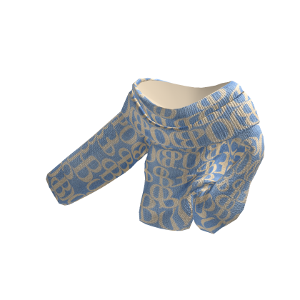 Baby Blue OraBella Signature Off-Shoulder Sweater thumbnail