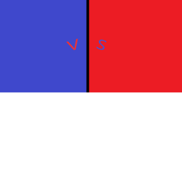 VS RED BLUE