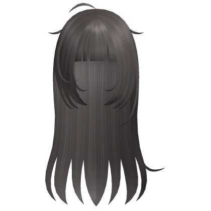 ♡ kawaii long ash brown messy hair