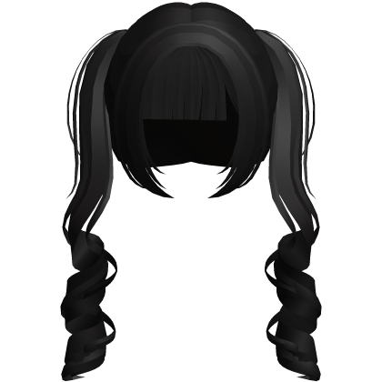 black cute douyin princess pigtails