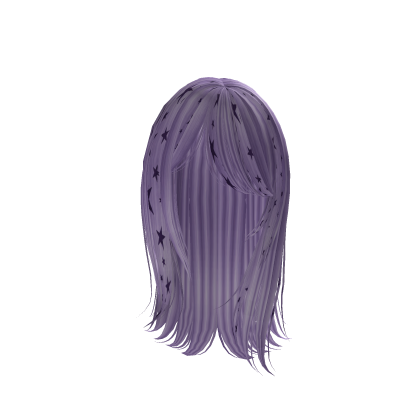 Lavender Purple Scene Star Straight Hair Roblox item