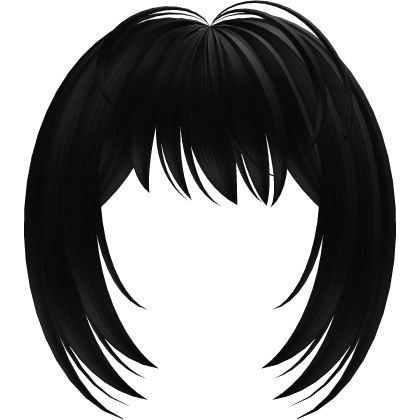 cute messy anime bangs black	 Roblox item