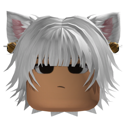 Layered Hair w/ Cat Ears (White)