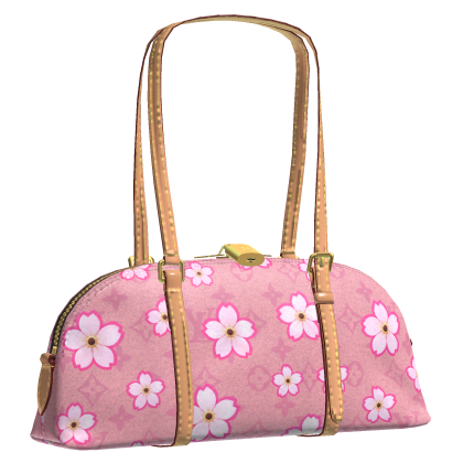 Pink flower designer bag