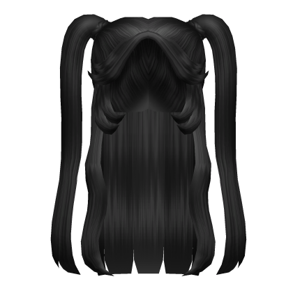 Popular Girl Pigtails Hair in Black Roblox item