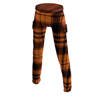 Orange Plaid Pajama Pants