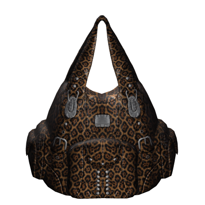 2000s Vintage Leather Handbag (Cheetah Print) thumbnail