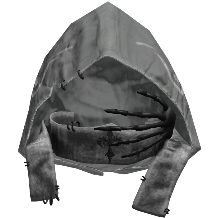 White Emo Skeleton Cross Grunge Gothic Hood