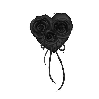 Black Goth Heart Hair Accessory  Roblox item