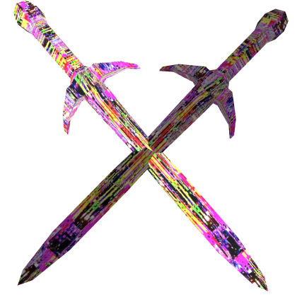 Dual Colourful Glitch Sword