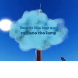 Reach the top and replace the lamp