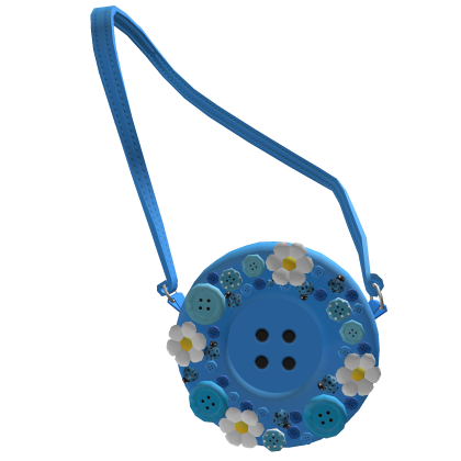 Gyaru button polka dot lady bug crossbody blue