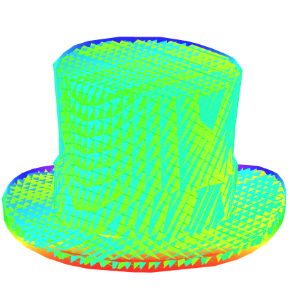 Animated Rainbow Radiant Technicolor Top Hat