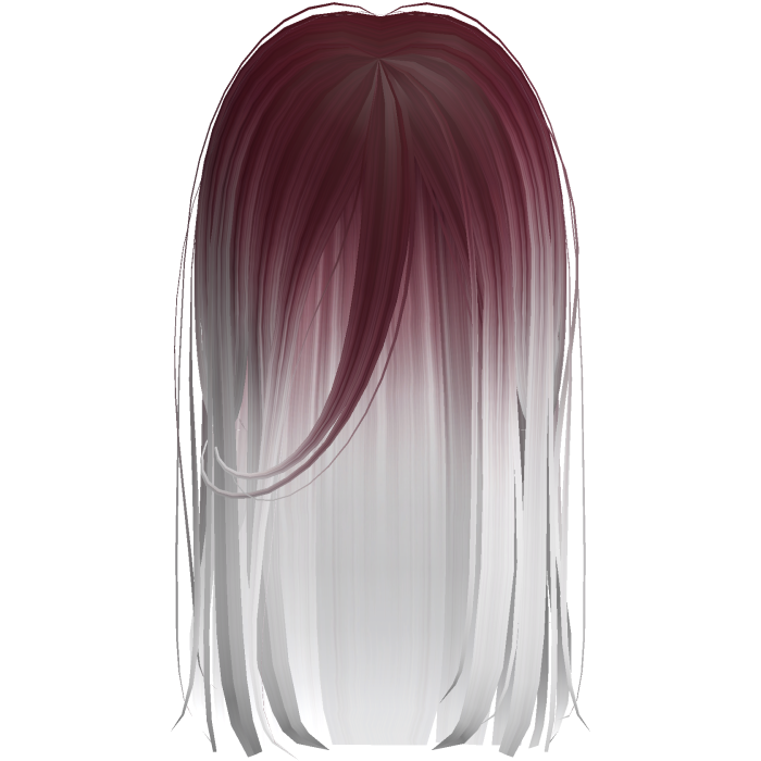 Long Messy Goth Horror Hair In Red White