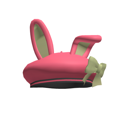 Watermelon Bunny Beret with a Bow