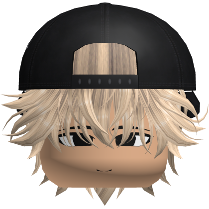 Messy Blonde Emo Hair W/ Y2K Backwards Cap Roblox item