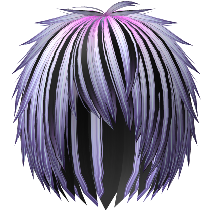 Vkei Scene Purple Black Long Emo boy hair Roblox item