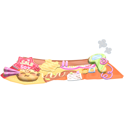Kawaii Fast Food Worker Taiyaki Kitty Skirt