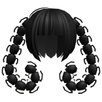 ´ཀ` black emo moe vkei goth centipede hair 