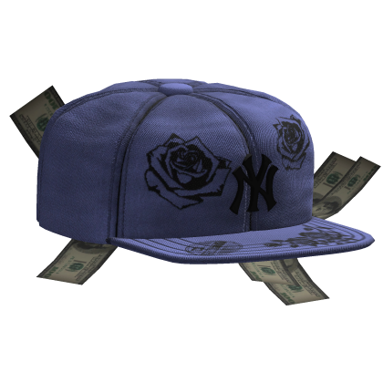 Sideswept Fitted Blue Money Cap