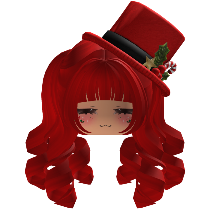 fluffy Christmas hair beret (Red)