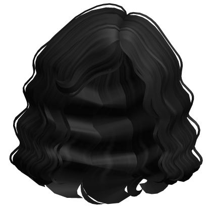 Short Cute Lush Curly Bob Hair (Black) Roblox item