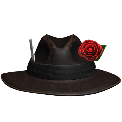 Cowboy Rose Fedora Hat