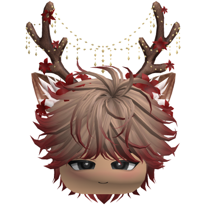 Christmas Messy Hair w/ Antlers