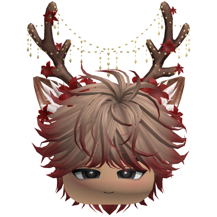 Christmas Messy Hair w/ Antlers