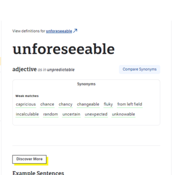 unforeseeable future lies ahead.
