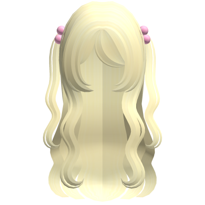 ♡ pretty girl wavy moe long hair in yellow Roblox item