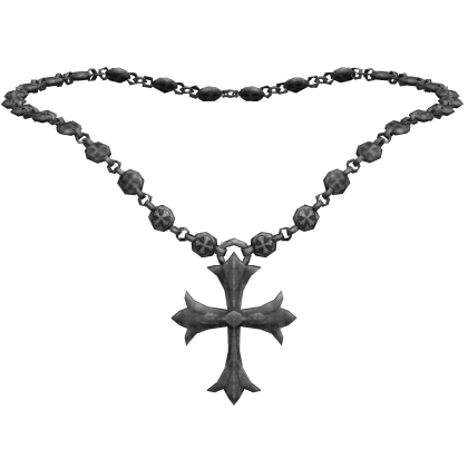 Y2K Chrome Cross Necklace (1.0)