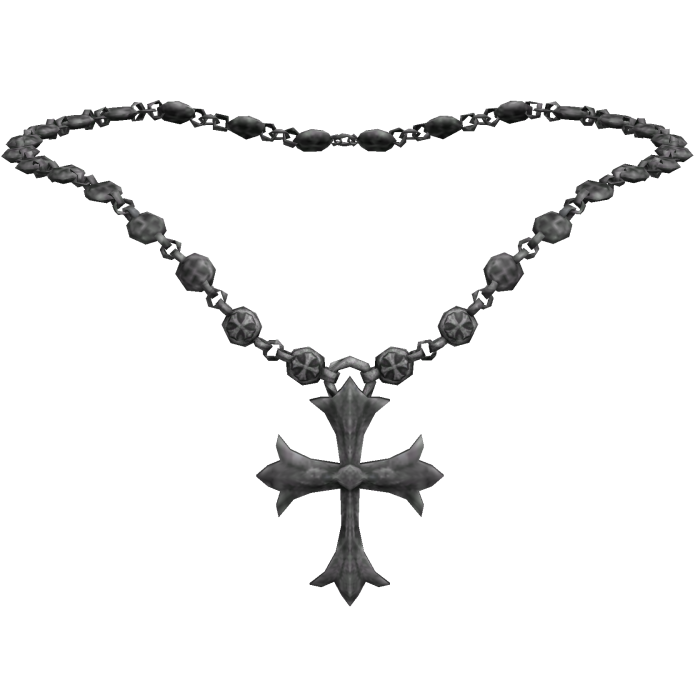 Y2K Chrome Cross Necklace (1.0)