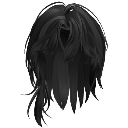 Y2k Ethereal Messy Hair - Black  Roblox item