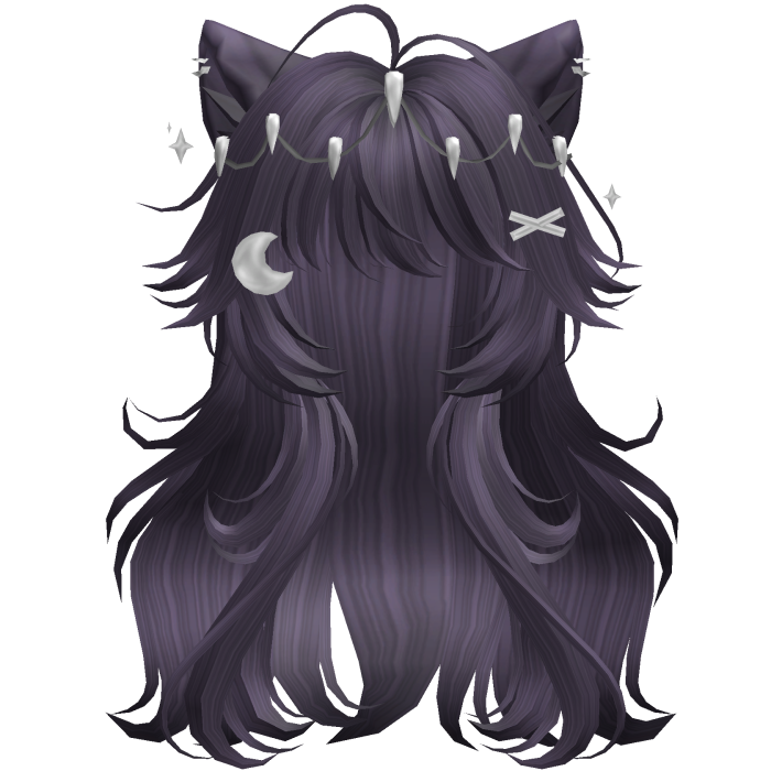 Super Fluffy Anime Werewolf Hair (Purple)
