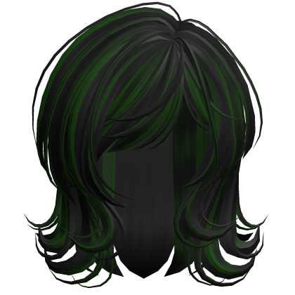 Scene 2000s Darling Wolfcut Toxic Green Roblox item