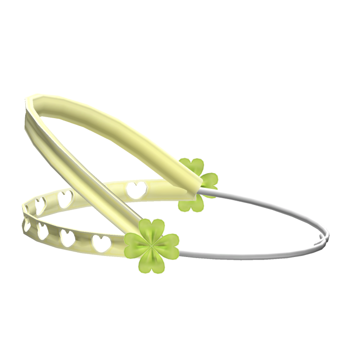 ♡ cute kawaii clover braces headgear in yellow