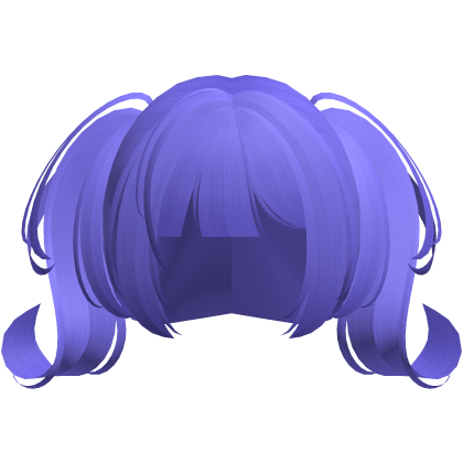 Hot Purple Swirled Messy Pigtails